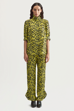 POPPY TROUSERS - LIME BUTTERFLY