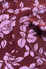 GIRAFFE SHIRT - PLUM ROSES SILK