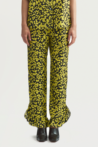POPPY TROUSERS - LIME BUTTERFLY