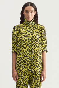 GIRAFFE BALLOON SHIRT - LIME BUTTERFLY