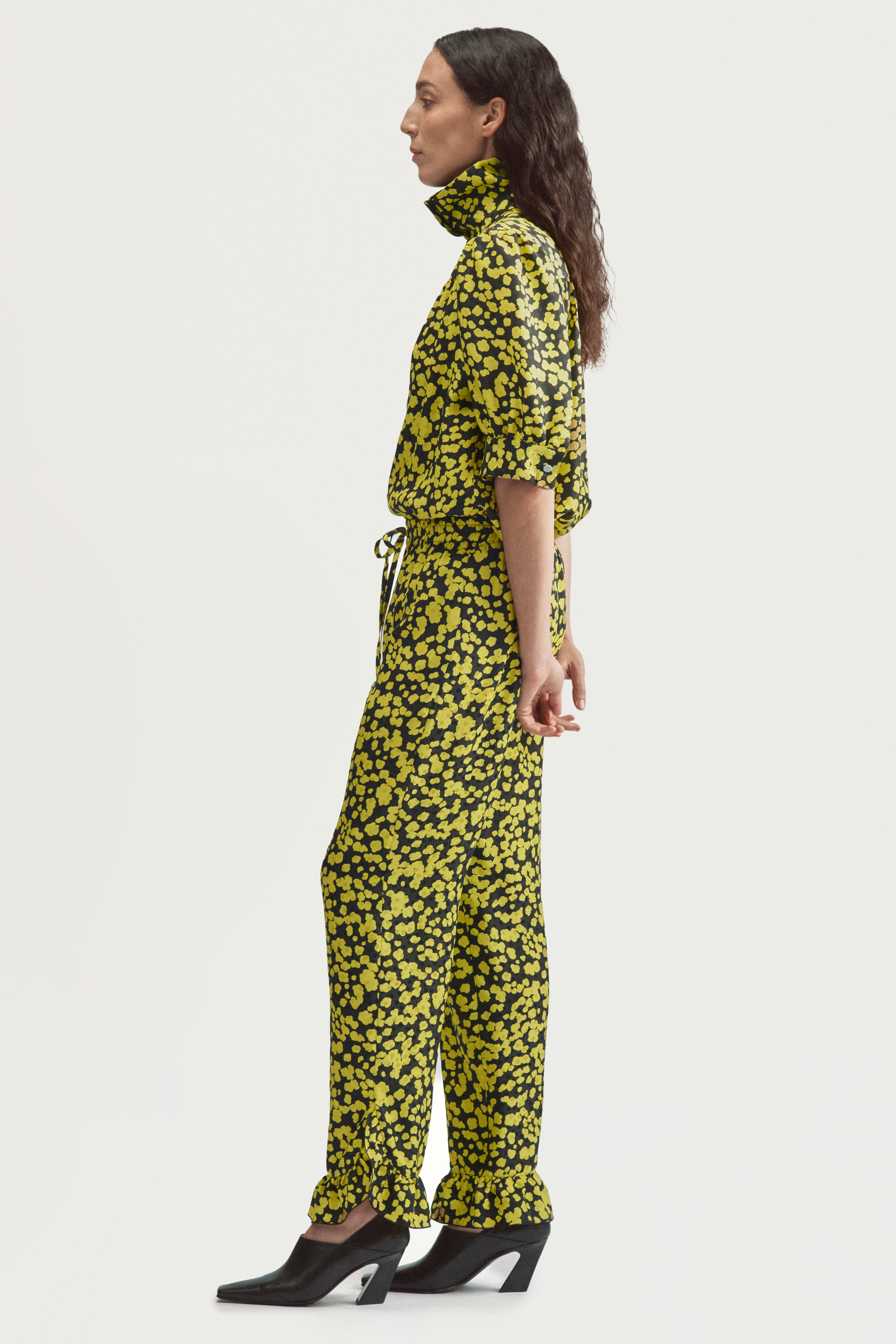 POPPY TROUSERS - LIME BUTTERFLY