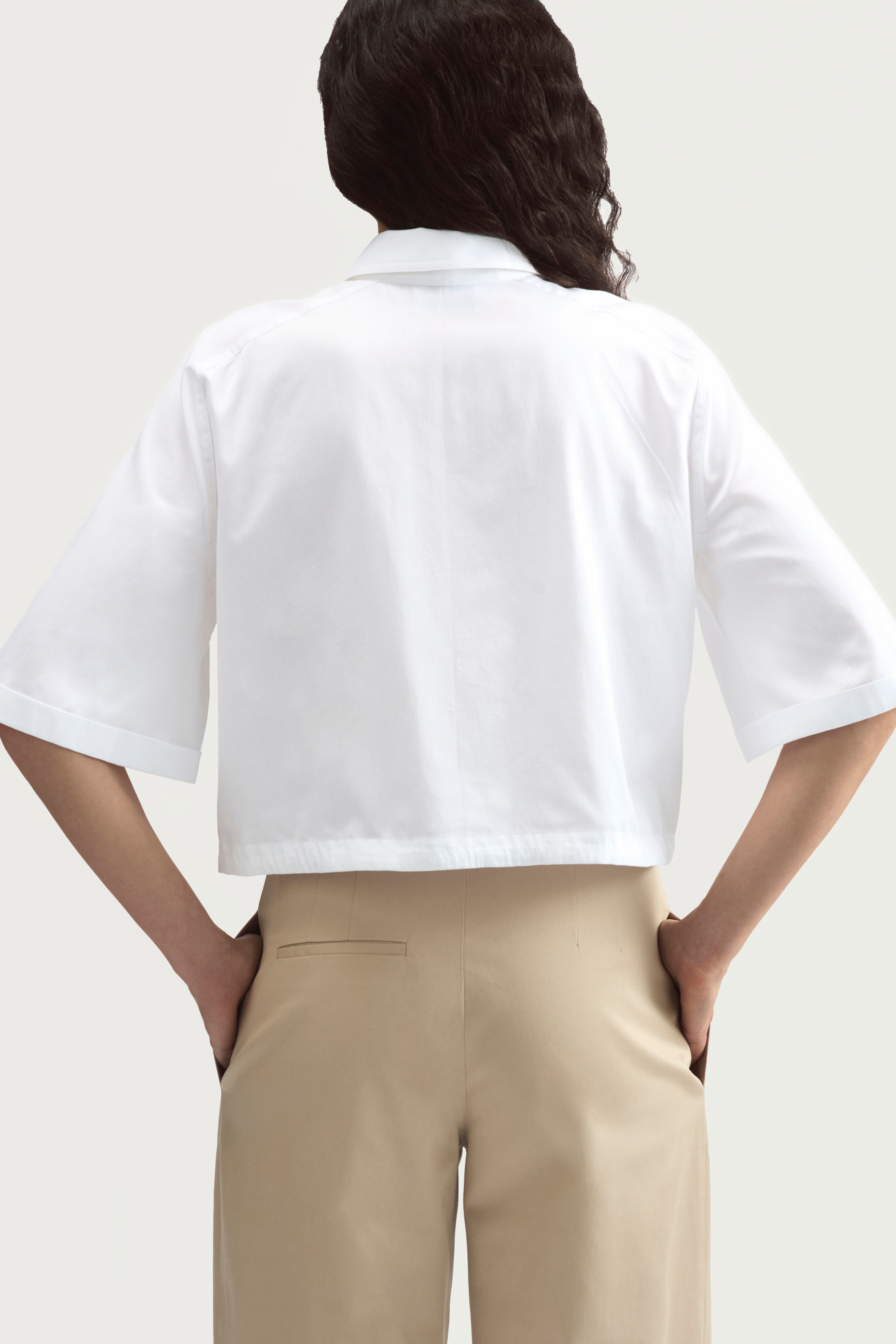 SUMMER ROLLER SHIRT - WHITE POPLIN