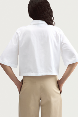 SUMMER ROLLER SHIRT - WHITE POPLIN