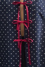 BOWLING SHIRT - NAVY POLKA DOT