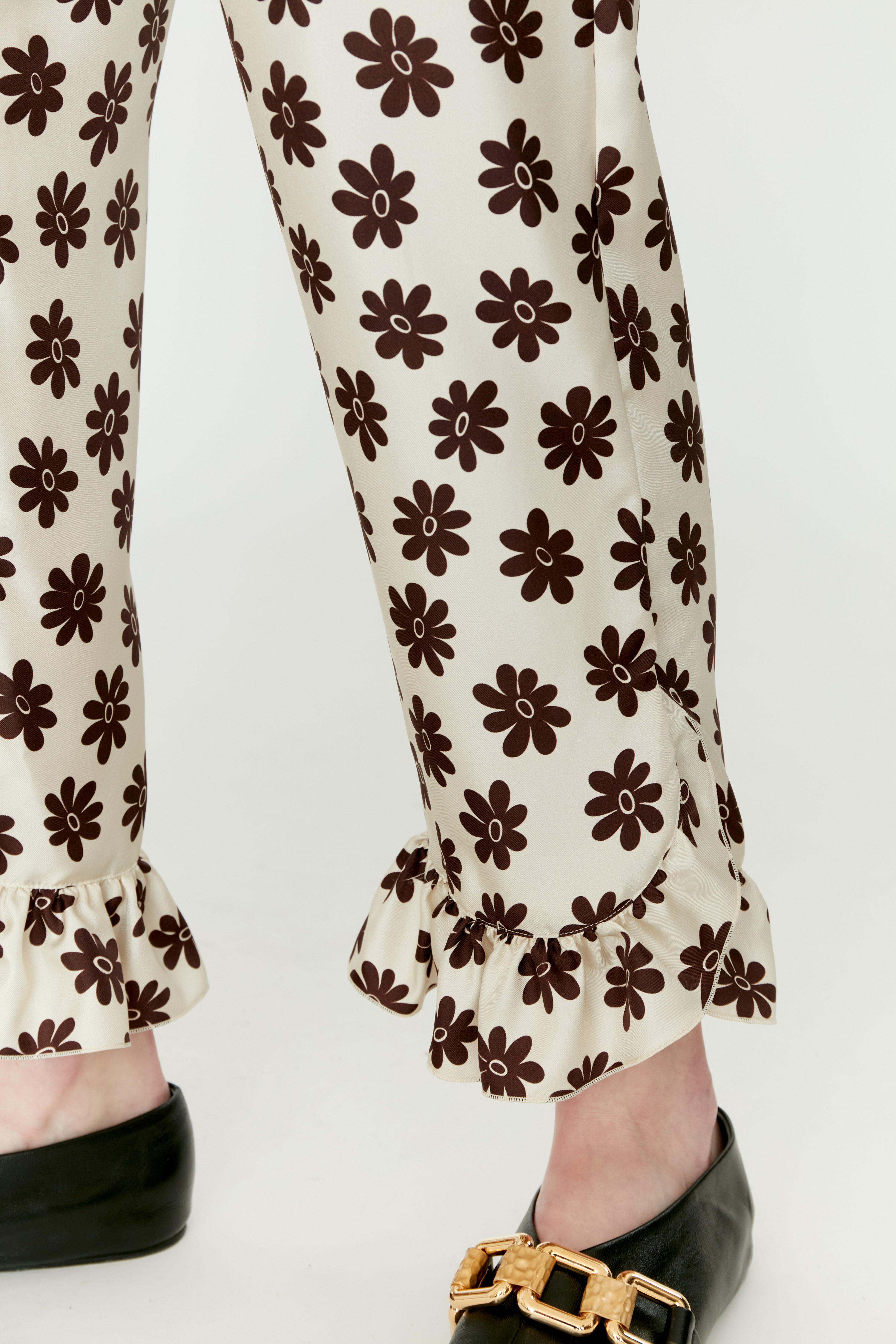 POPPY TROUSERS - COCONUT DAISIES