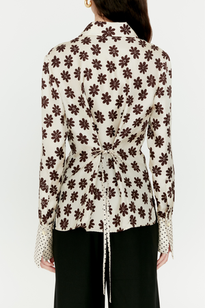 LOULOU SHIRT - COCONUT DAISIES