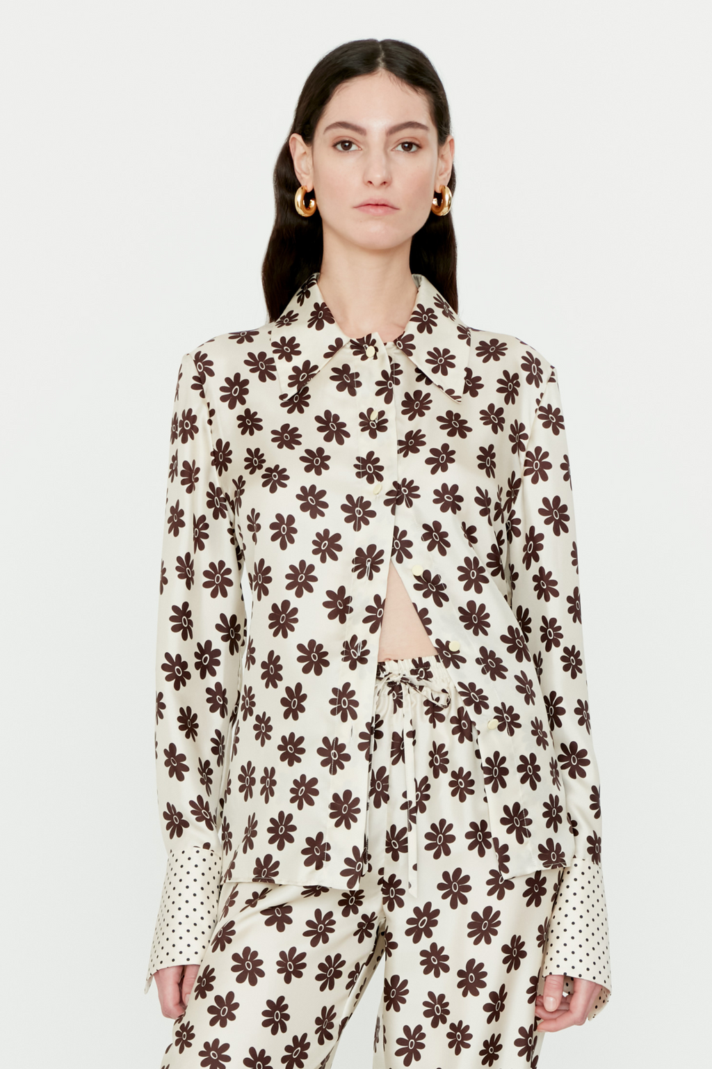 LOULOU SHIRT - COCONUT DAISIES