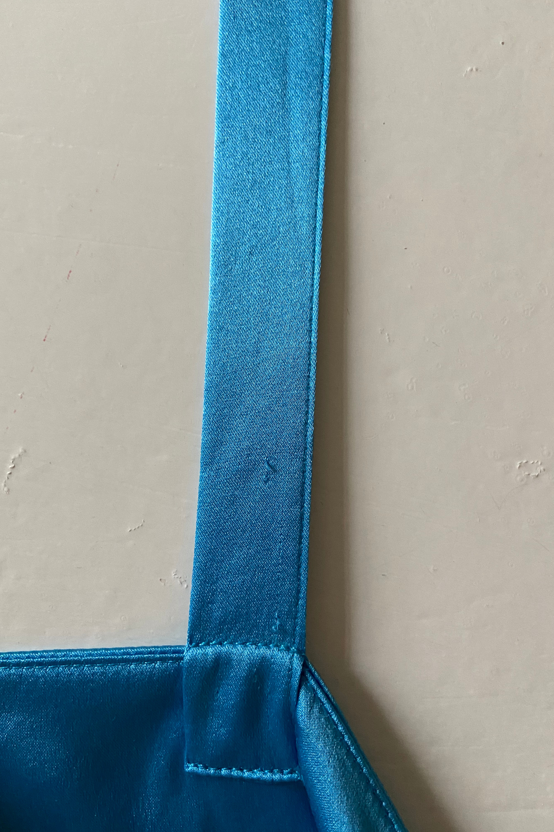 WRAP TOP - SKY BLUE SILK SATIN