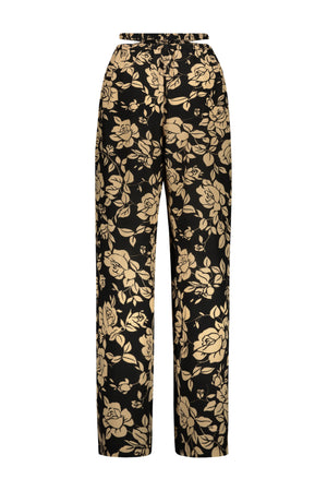 RIVIERA TROUSERS - DESERT ROSES SILK