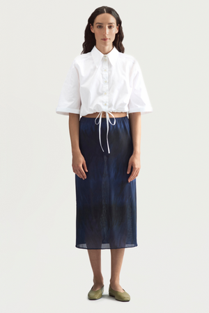MESH SKIRT - BLUE SMOKE INK