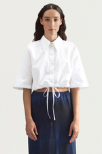 SUMMER ROLLER SHIRT - WHITE POPLIN