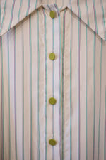 LOULOU LONG DRESS - PINSTRIPE SATIN