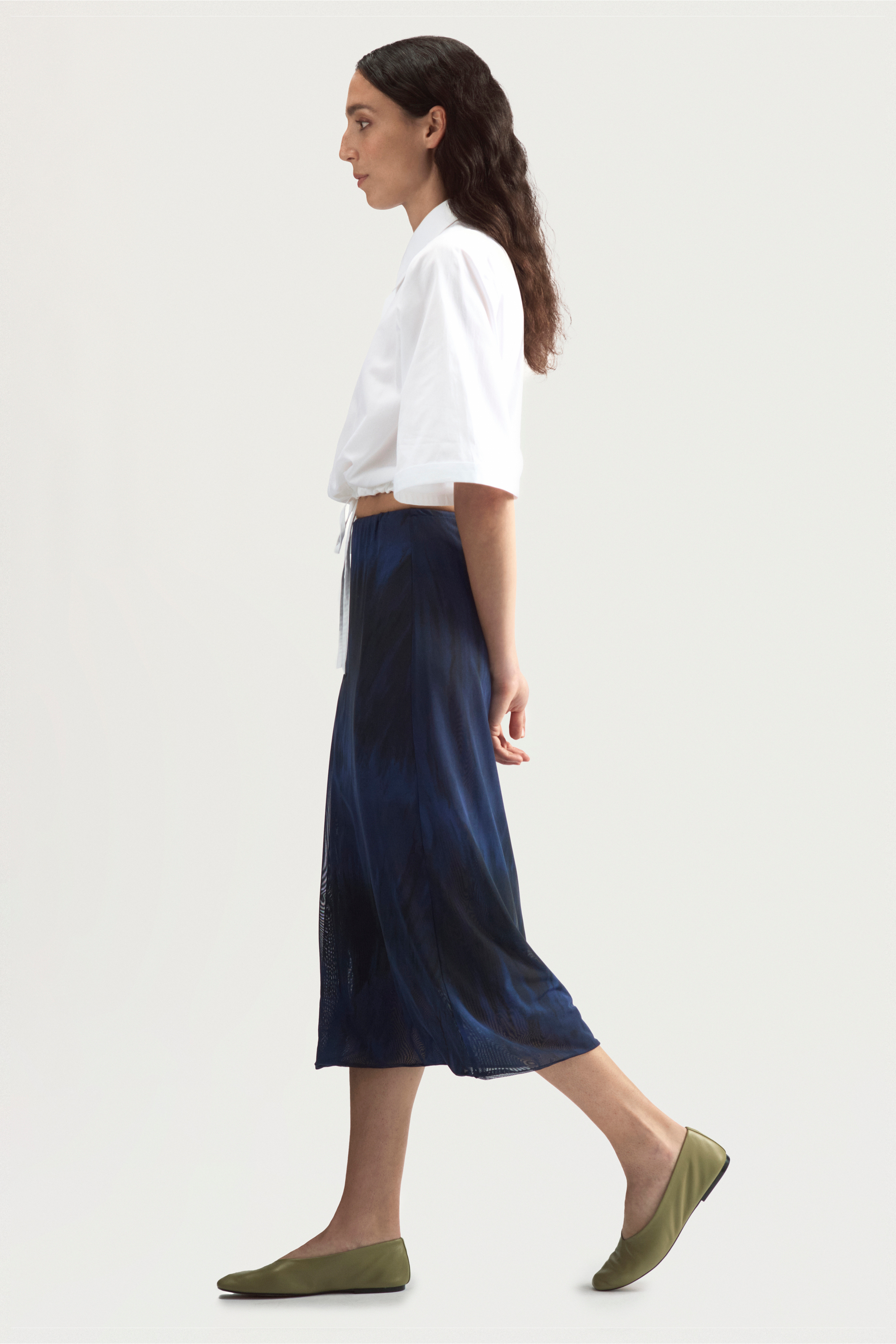 MESH SKIRT - BLUE SMOKE INK