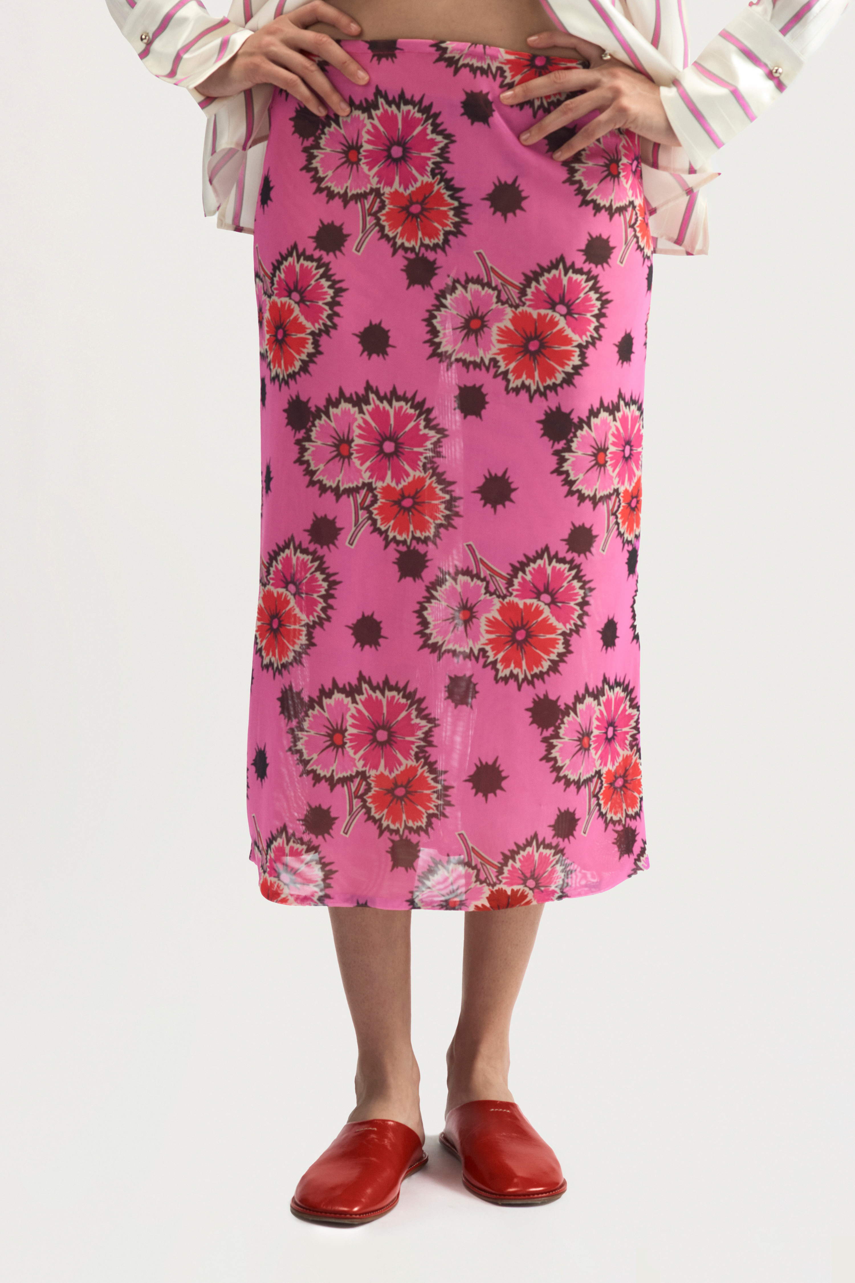 MESH SKIRT - FLOWERBOMB PINK