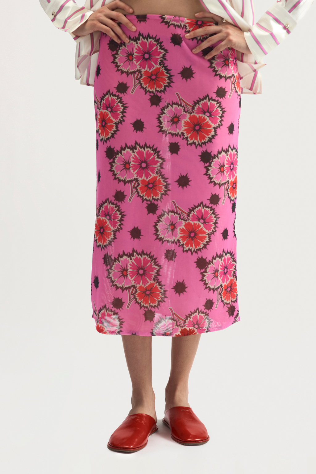 MESH SKIRT - FLOWERBOMB PINK