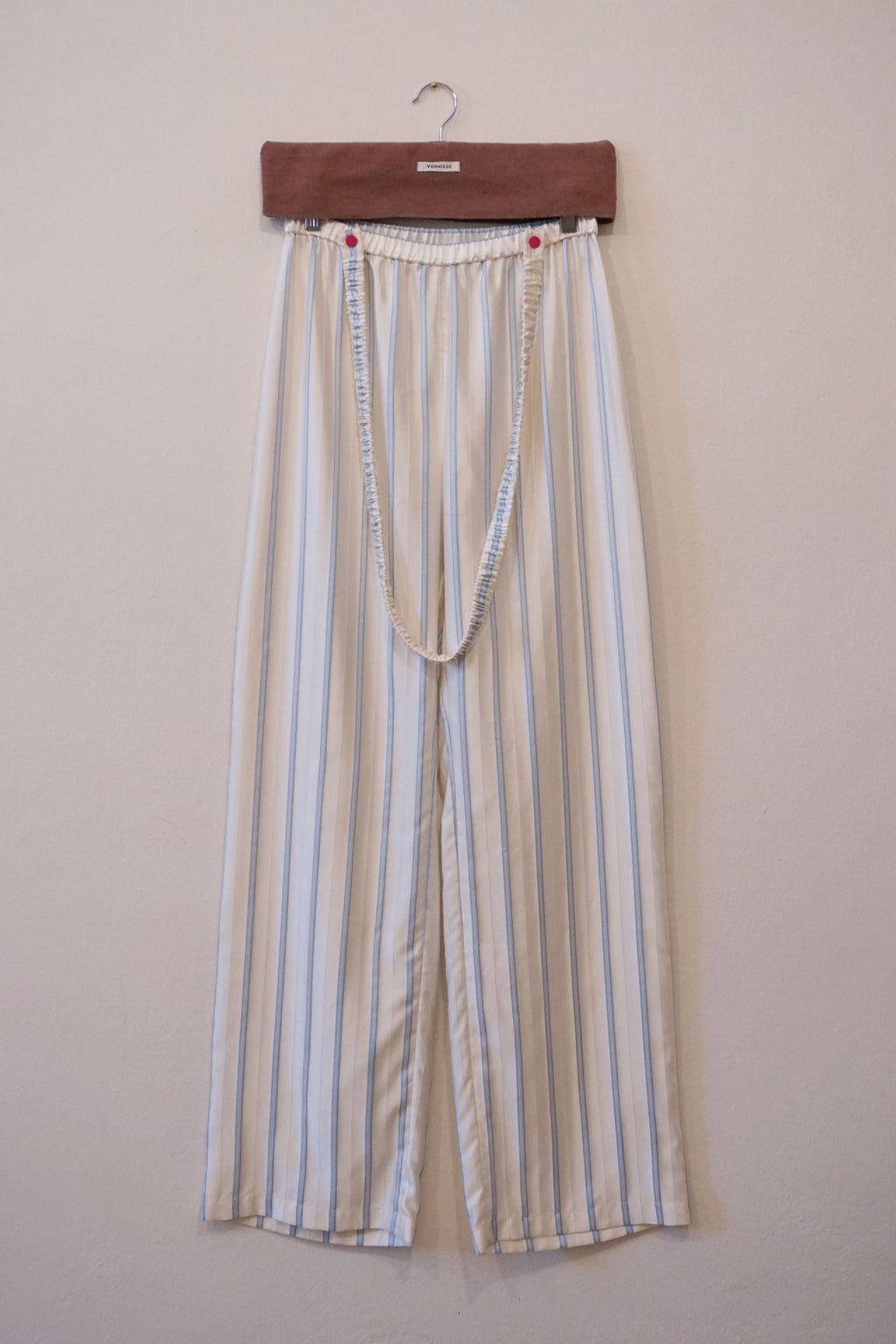 RIVIERA TROUSERS - PINSTRIPE SATIN