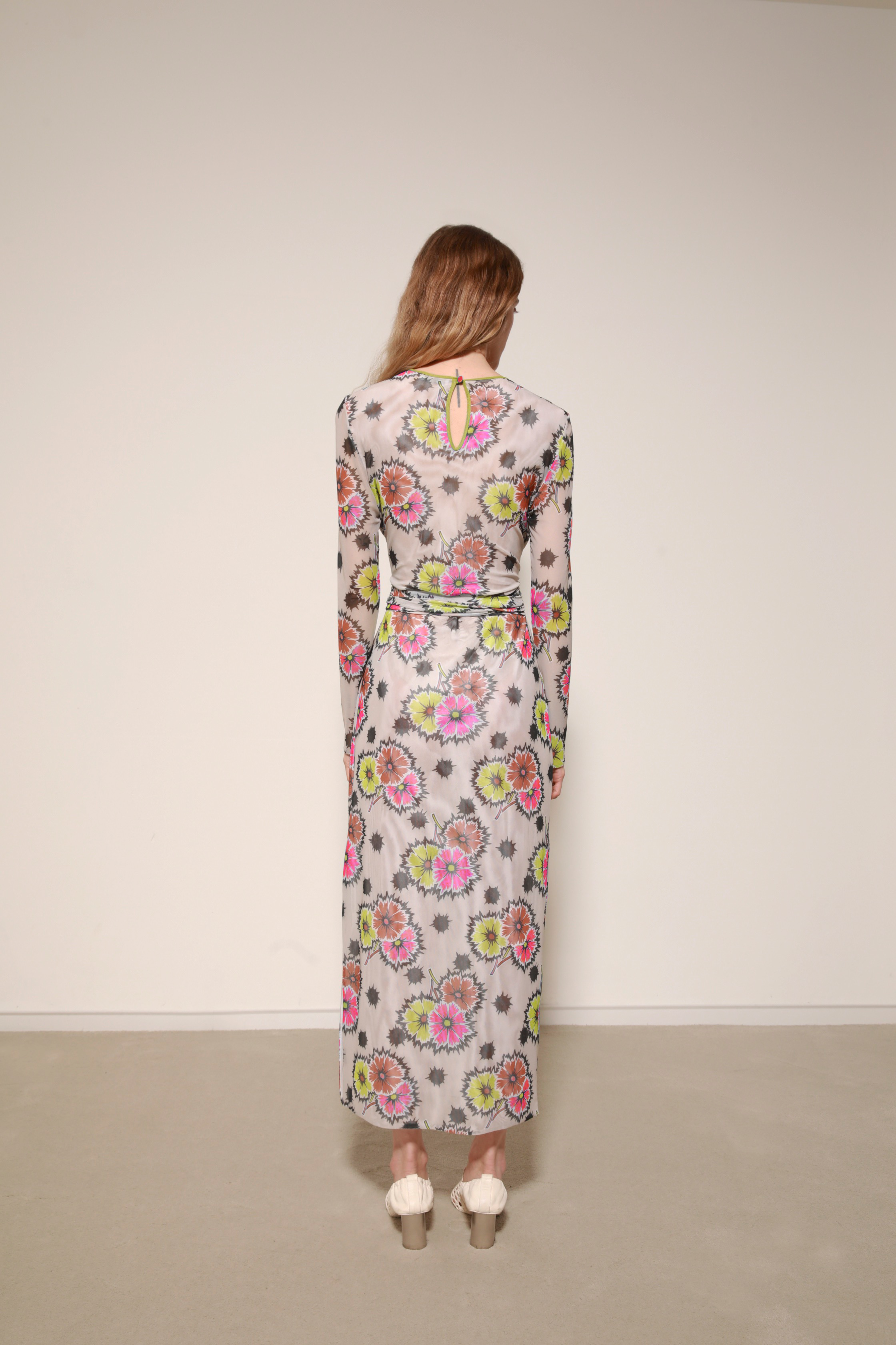 TULLE WRAP DRESS - FLOWERBOMB PINK & SAND