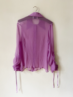 LOULOU SHIRT - LILAC SILK CREPON