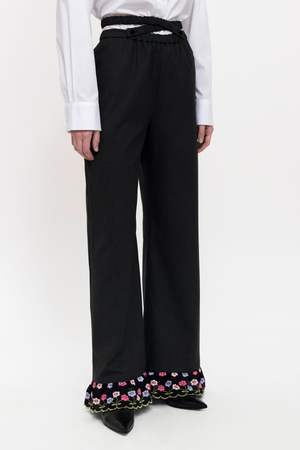 RIVIERA TROUSERS - ANTHRACITE WOOL