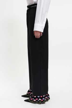 RIVIERA TROUSERS - ANTHRACITE WOOL