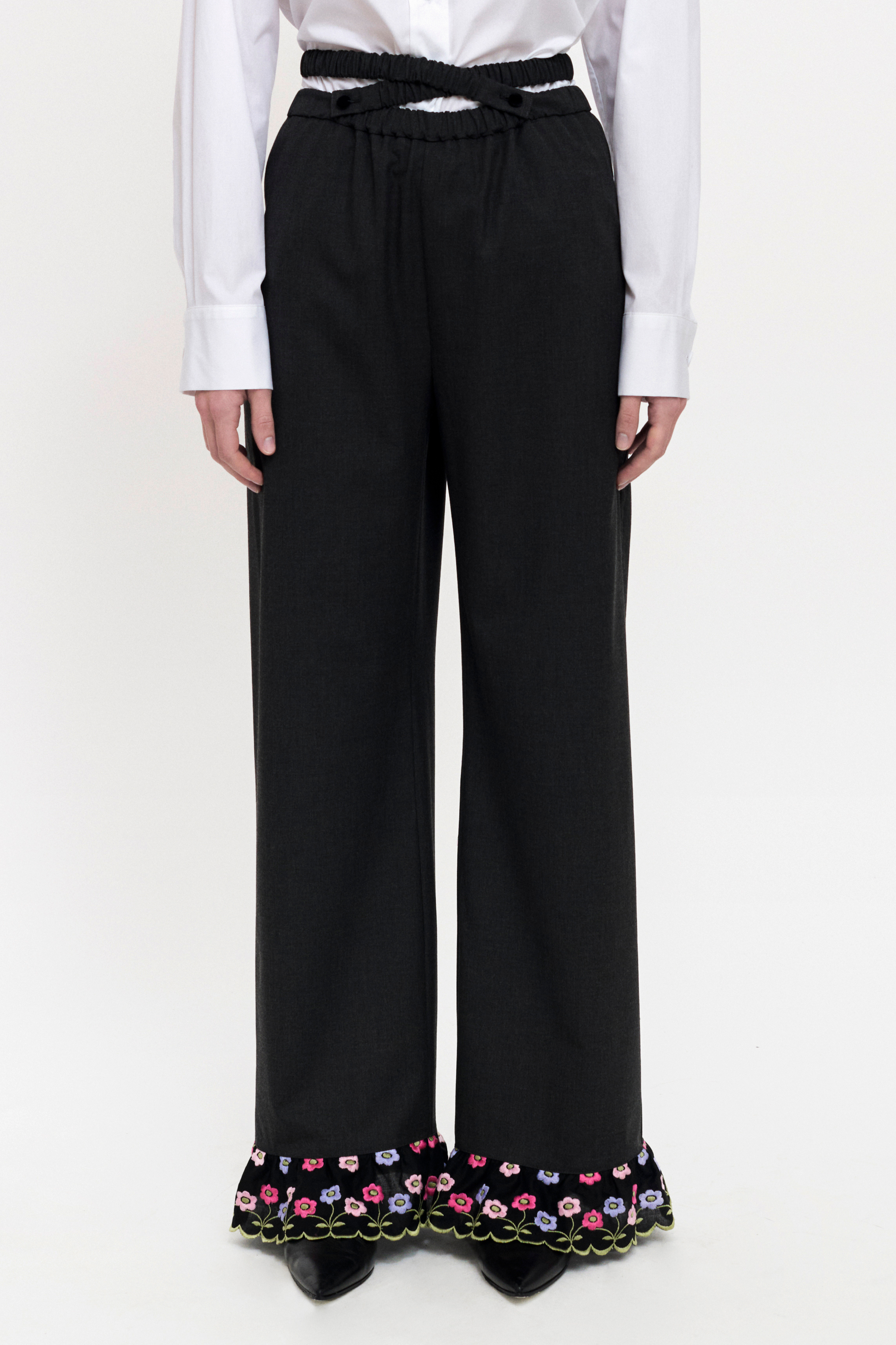 RIVIERA TROUSERS - ANTHRACITE WOOL