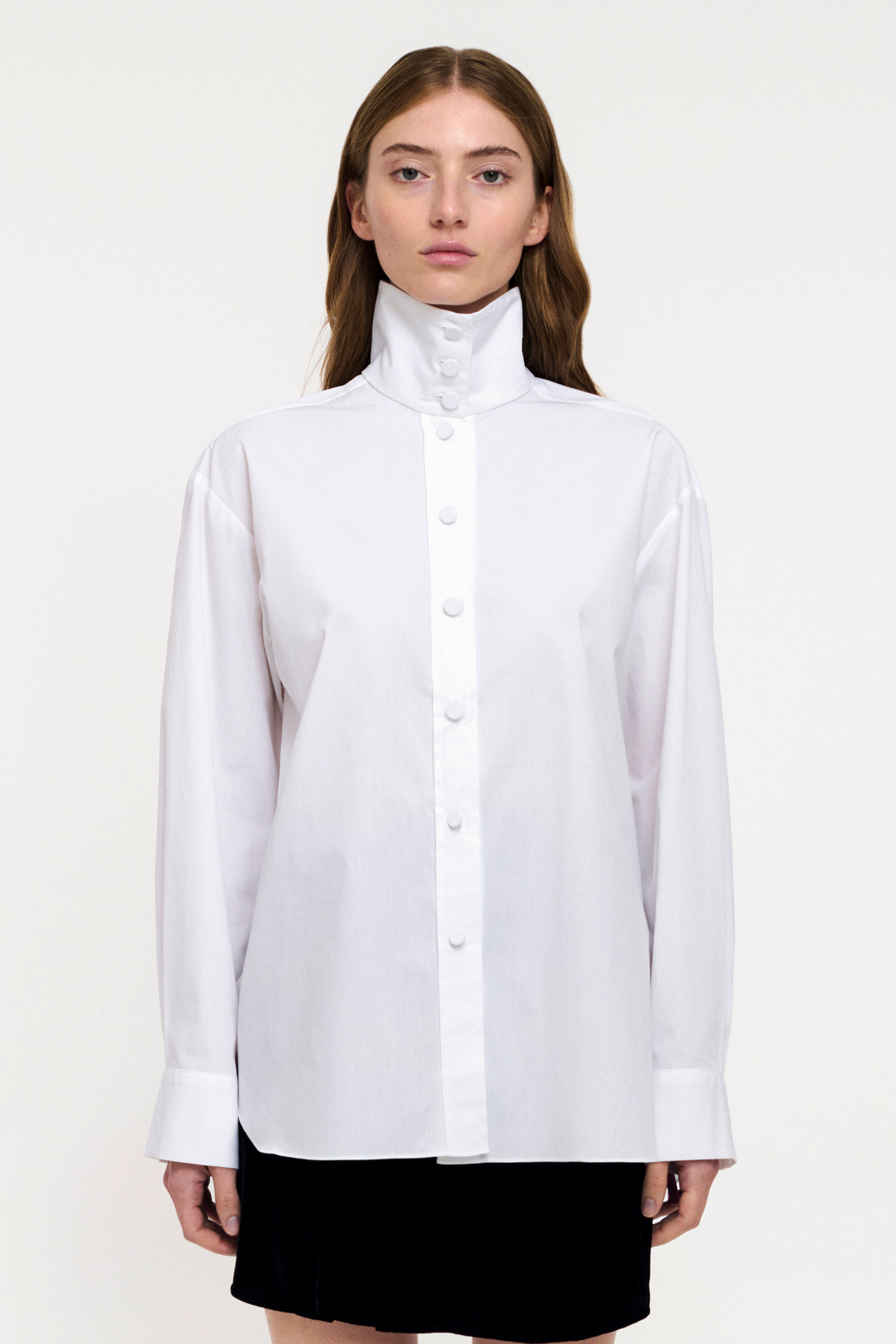 TILDA SHIRT - WHITE COTTON POPLIN