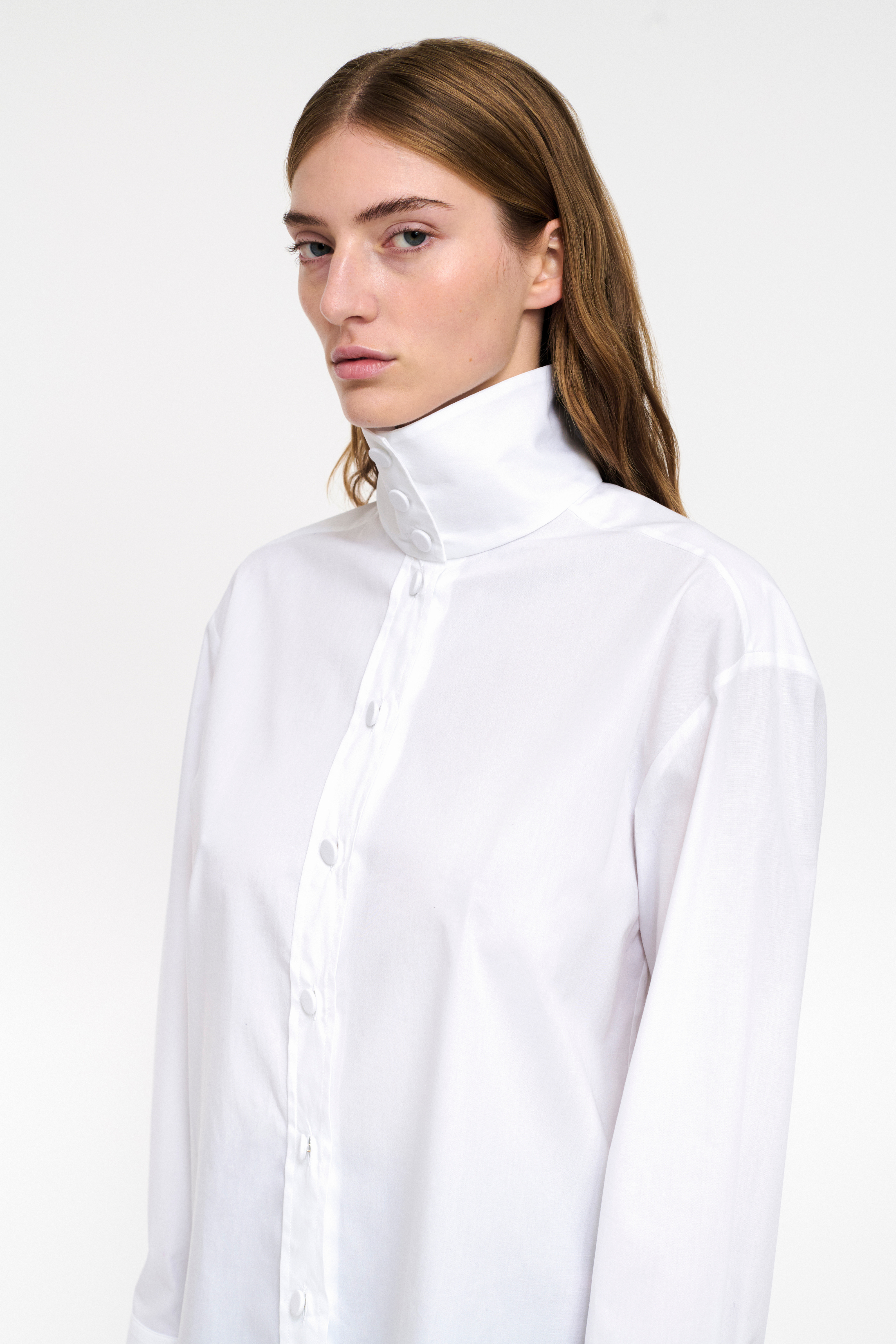 TILDA SHIRT - WHITE COTTON POPLIN