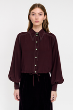 ROLLER MINI SHIRT - ORCHIDEA BURGUNDY