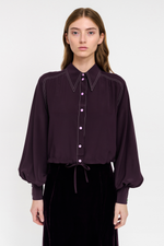 ROLLER MINI SHIRT - ORCHIDEA AUBERGINE