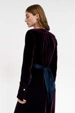 CHARLIE DRESS - PLUM VENICE VELVET