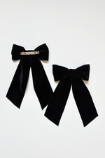 HAIR BOW - BLACK VELVET