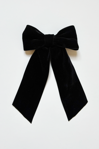 HAIR BOW - BLACK VELVET