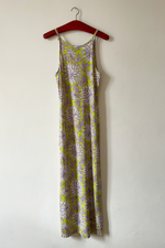 HALTER DRESS - TROPICAL LEAVES