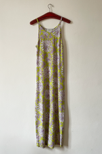 HALTER DRESS - TROPICAL LEAVES