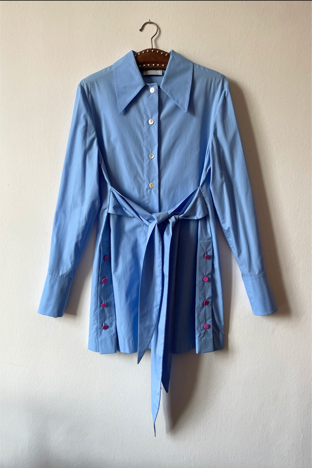 LOULOU MINI DRESS - SKY BLUE POPLIN