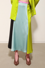 TULIP SKIRT - SATIN MULTICOLOR