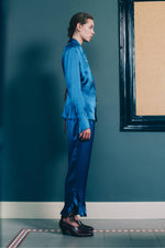 POPPY TROUSERS - AEGEAN SILK SATIN