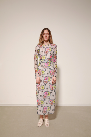 TULLE WRAP DRESS - FLOWERBOMB PINK & SAND