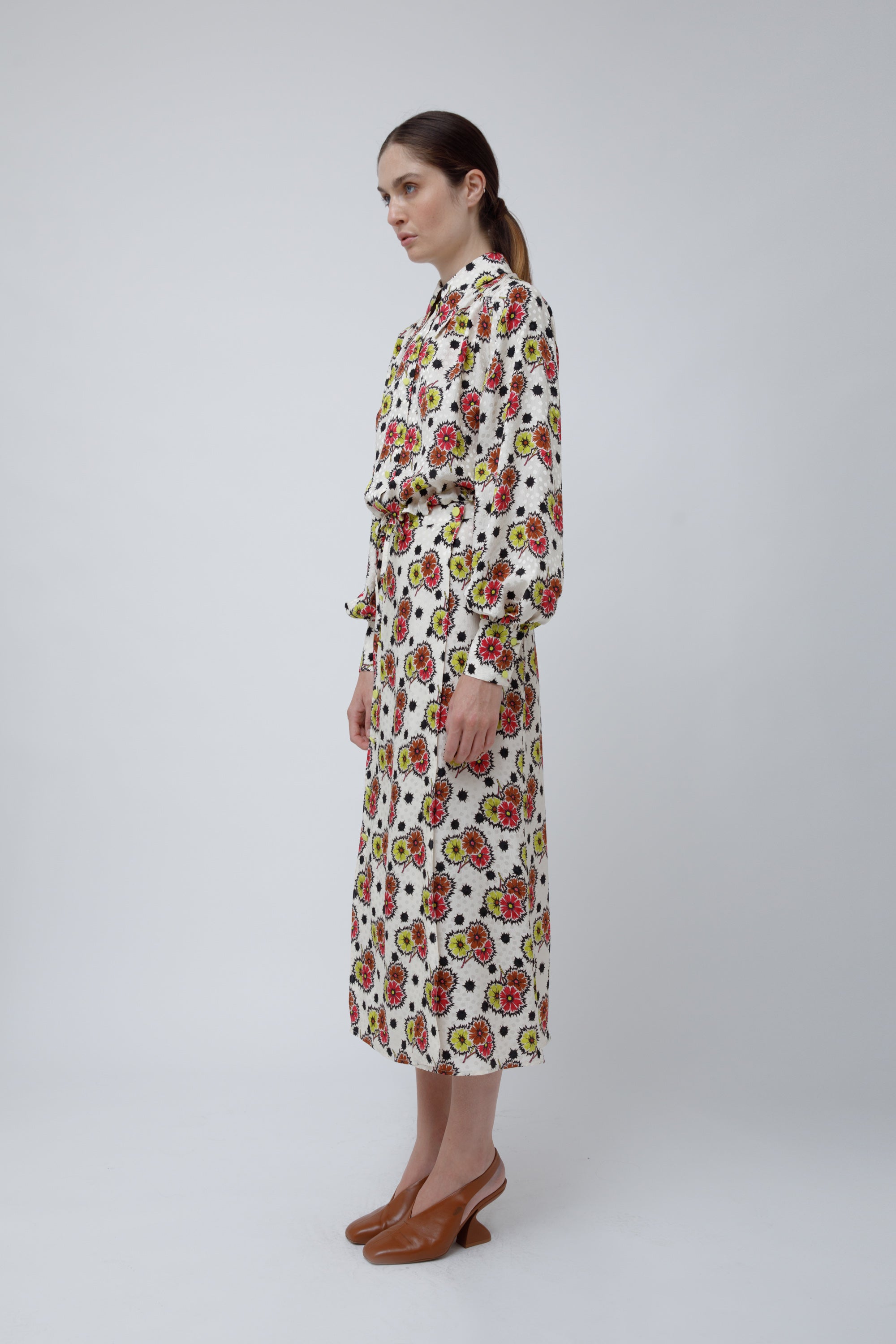 ROLLER MINI SHIRT - FLOWERBOMB CREAM