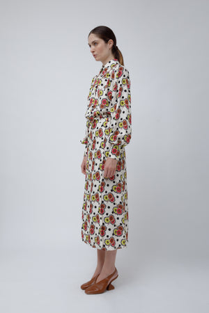 ROLLER MINI SHIRT - FLOWERBOMB CREAM